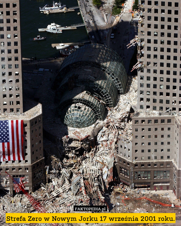 Strefa Zero w Nowym Jorku 17 września 2001 roku. 