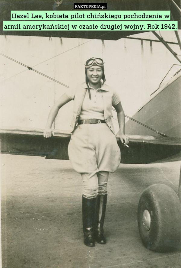 Hazel Lee, kobieta pilot chińskiego pochodzenia w armii amerykańskiej w czasie drugiej wojny. Rok 1942. 