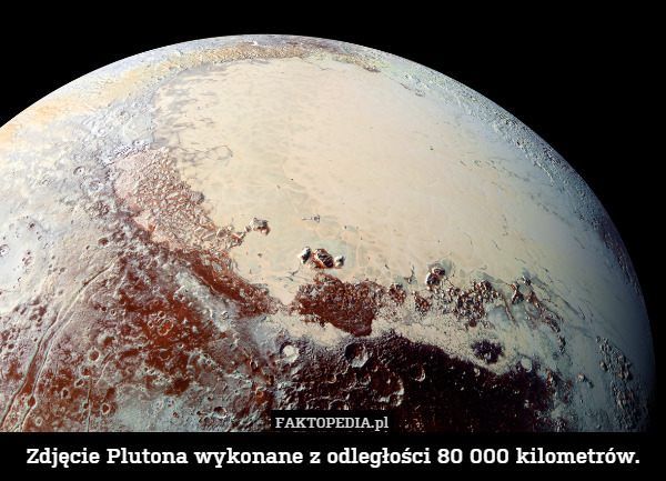 Zdjęcie Plutona wykonane z odległości 80 000 kilometrów. 