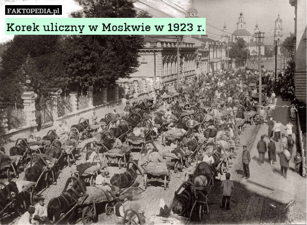 Korek uliczny w Moskwie w 1923 r. 