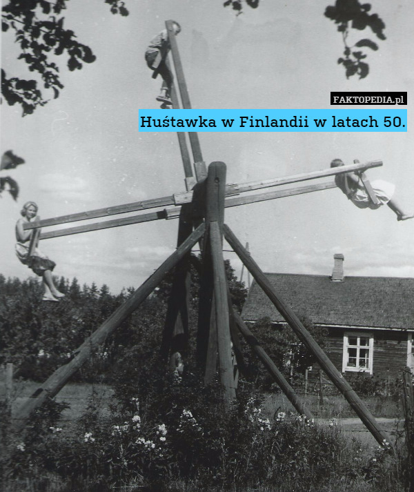 Huśtawka w Finlandii w latach 50. 