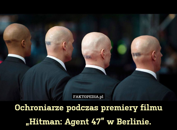 Ochroniarze podczas premiery filmu
„Hitman: Agent 47” w Berlinie. 