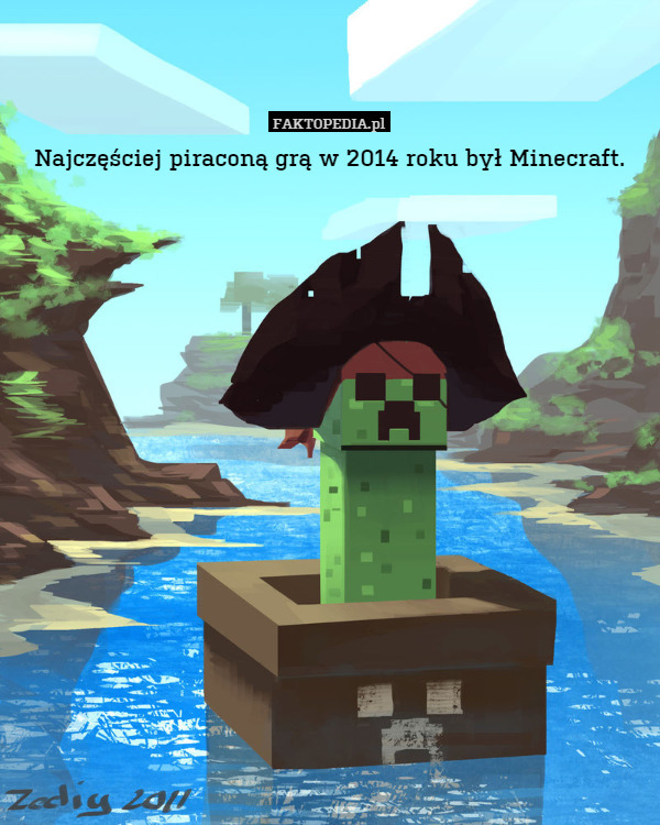 Najczęściej piraconą grą w 2014 roku był Minecraft. 