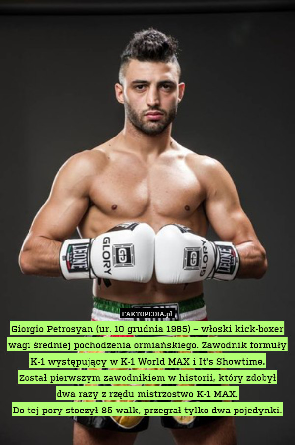 Giorgio Petrosyan (ur. 10 grudnia 1985) – włoski kick-boxer wagi średniej pochodzenia ormiańskiego. Zawodnik formuły K-1 występujący w K-1 World MAX i It's Showtime.
Został pierwszym zawodnikiem w historii, który zdobył
dwa razy z rzędu mistrzostwo K-1 MAX.
Do tej pory stoczył 85 walk, przegrał tylko dwa pojedynki. 