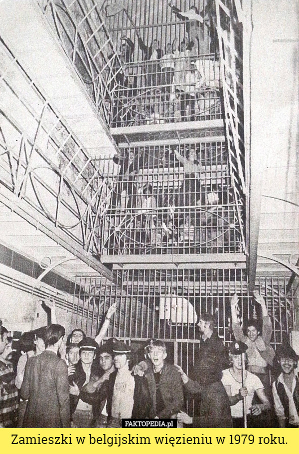 Zamieszki w belgijskim więzieniu w 1979 roku. 