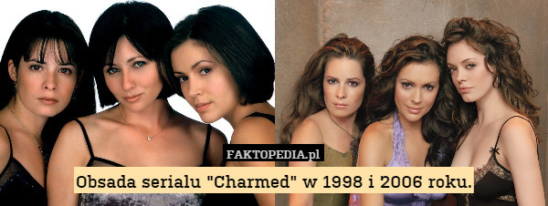 Obsada serialu "Charmed" w 1998 i 2006 roku. 