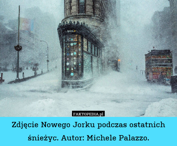 Zdjęcie Nowego Jorku podczas ostatnich śnieżyc. Autor: Michele Palazzo. 
