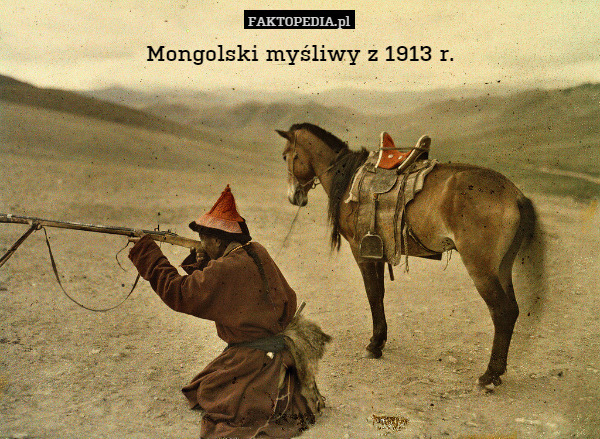 Mongolski myśliwy z 1913 r. 