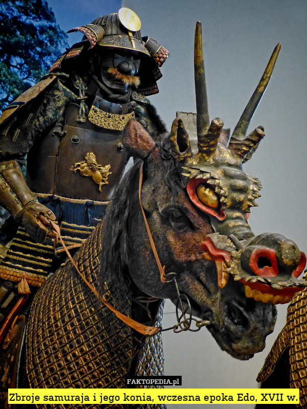 Zbroje samuraja i jego konia, wczesna epoka Edo, XVII w. 