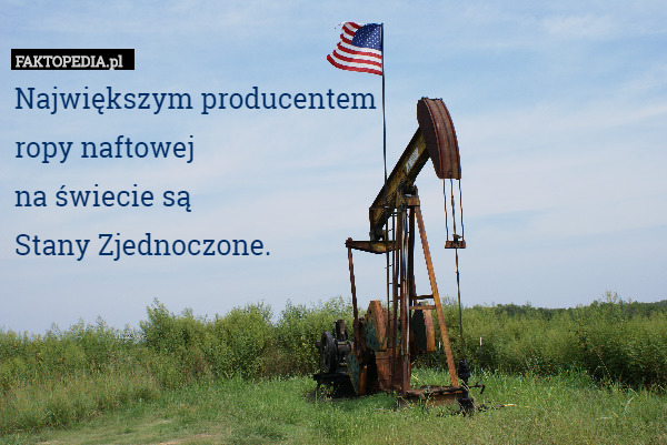 Największym producentem
ropy naftowej
na świecie są
Stany Zjednoczone. 
