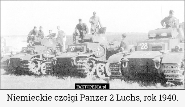 Niemieckie czołgi Panzer 2 Luchs, rok 1940. 