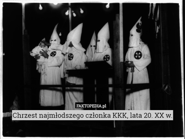 Chrzest najmłodszego członka KKK, lata 20. XX w. 