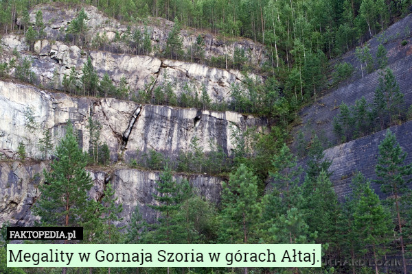 Megality w Gornaja Szoria w górach Ałtaj. 