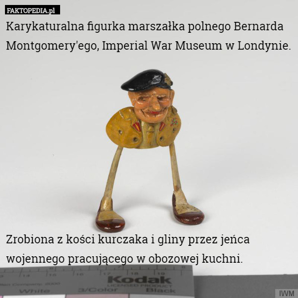 Karykaturalna figurka marszałka polnego Bernarda Montgomery'ego, Imperial War Museum w Londynie 