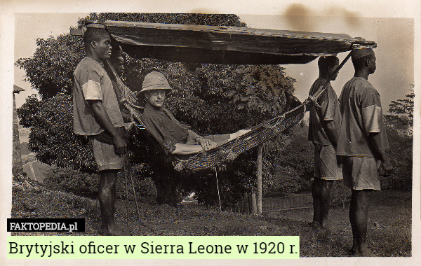 Brytyjski oficer w Sierra Leone w 1920 r. 