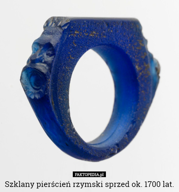 Szklany pierścień rzymski sprzed ok. 1700 lat. 