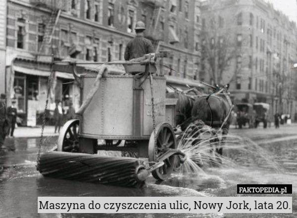 Maszyna do czyszczenia ulic, Nowy Jork, lata 20. 