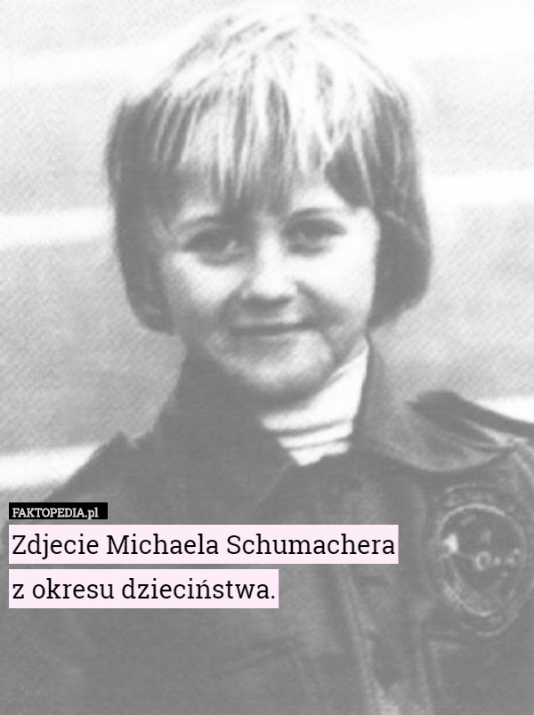 Zdjecie Michaela Schumachera
 z okresu dzieciństwa. 