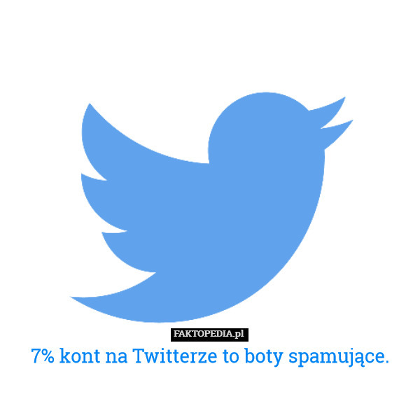 7% kont na Twitterze to boty spamujące. 