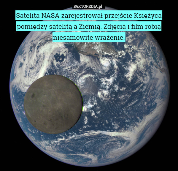Satelita NASA zarejestrował przejście Księżyca pomiędzy satelitą a Ziemią. Zdjęcia i film robią niesamowite wrażenie. 