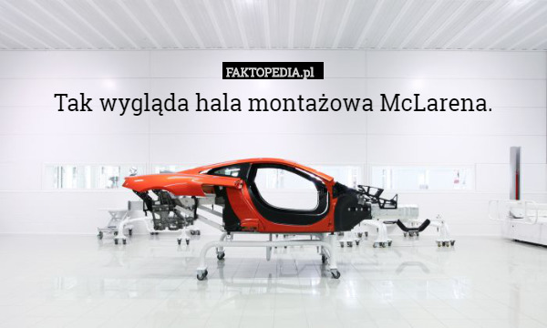 Tak wygląda hala montażowa McLarena. 