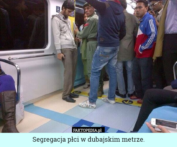Segregacja płci w dubajskim metrze. 