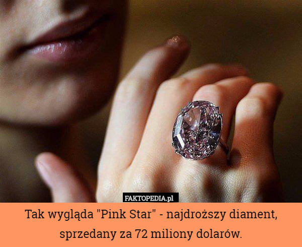 Tak wygląda "Pink Star" - najdroższy diament, sprzedany za 72 miliony dolarów. 