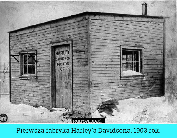 Pierwsza fabryka Harley'a Davidsona. 1903 rok. 