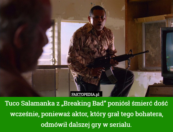 Tuco Salamanka z „Breaking Bad” poniósł śmierć dość wcześnie, ponieważ aktor, który grał tego bohatera, odmówił dalszej gry w serialu. 
