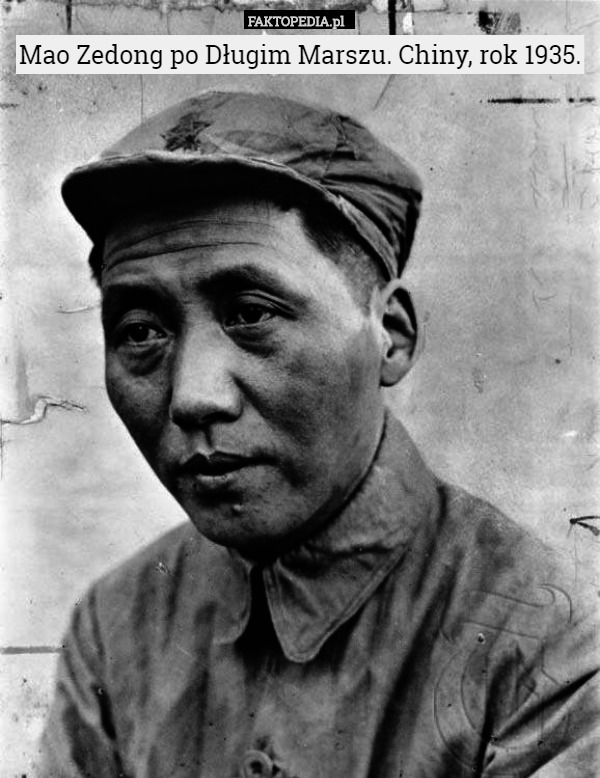 Mao Zedong po Długim Marszu. Chiny, rok 1935. 