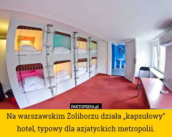 Na warszawskim Żoliborzu działa „kapsułowy” hotel, typowy dla azjatyckich metropolii. 