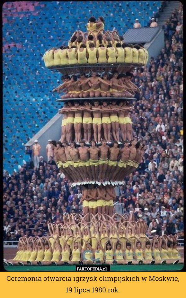 Ceremonia otwarcia igrzysk olimpijskich w Moskwie, 19 lipca 1980 rok. 