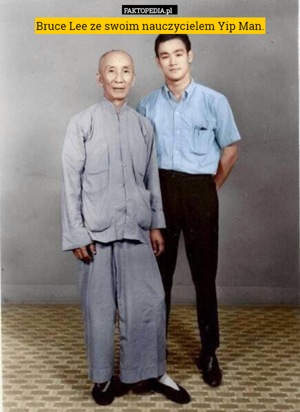 Bruce Lee ze swoim nauczycielem Yip Man. 
