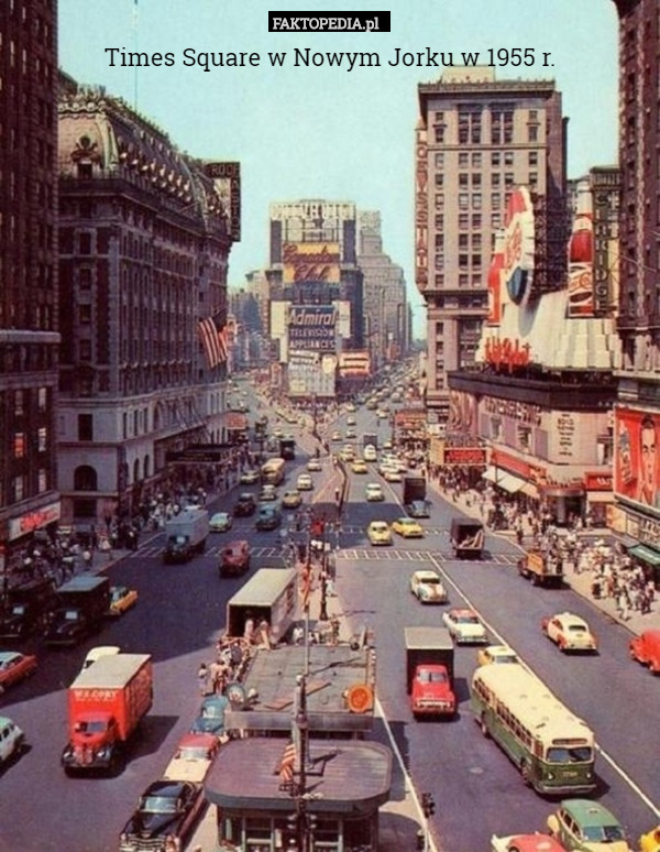 Times Square w Nowym Jorku w 1955 r. 