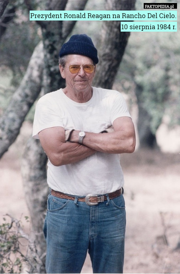 Prezydent Ronald Reagan na Rancho Del Cielo.
10 sierpnia 1984 r. 