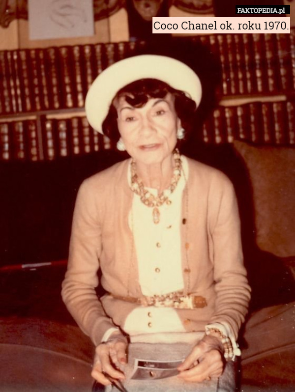 Coco Chanel ok. roku 1970. 