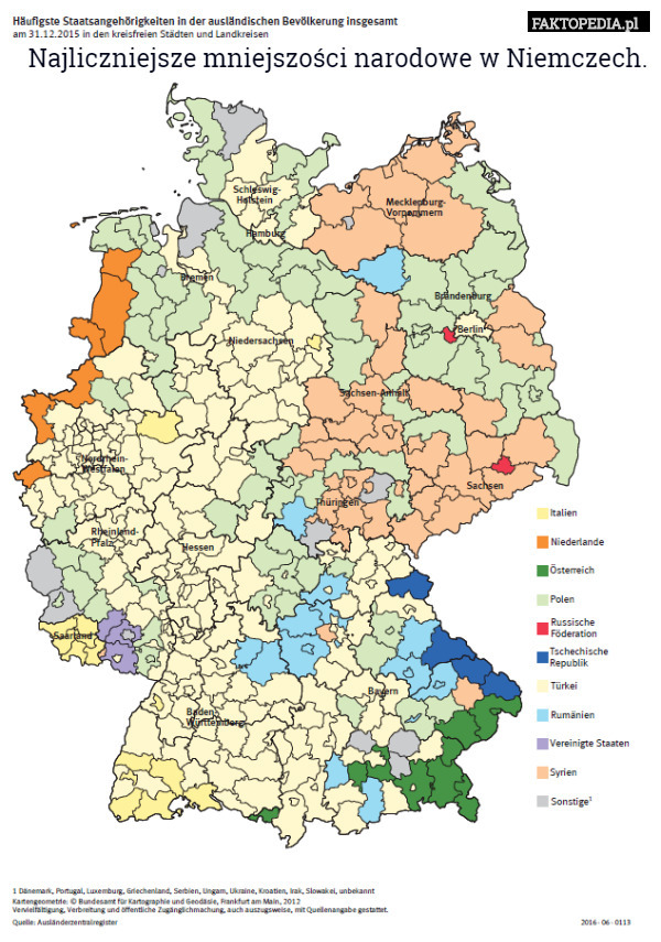 Najliczniejsze mniejszości narodowe w Niemczech. 