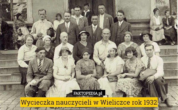 Wycieczka nauczycieli w Wieliczce rok 1932 