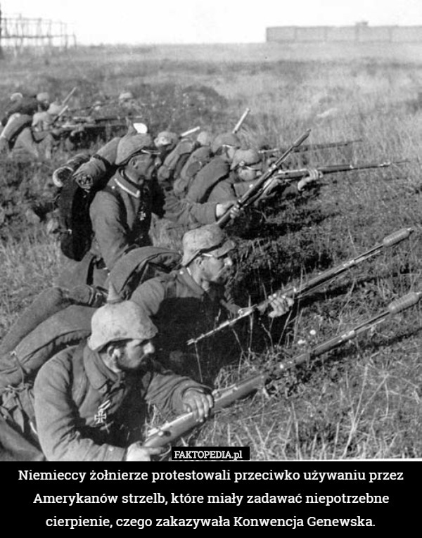 Niemieccy żołnierze protestowali przeciwko używaniu przez Amerykanów strzelb, które miały zadawać niepotrzebne cierpienie, czego zakazywała Konwencja Genewska. 