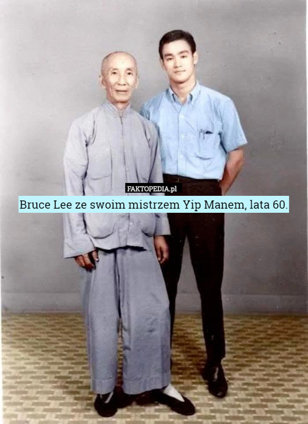Bruce Lee ze swoim mistrzem Yip Manem, lata 60. 