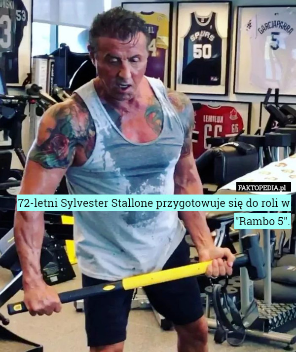 72-letni Sylvester Stallone przygotowuje się do roli w "Rambo 5". 