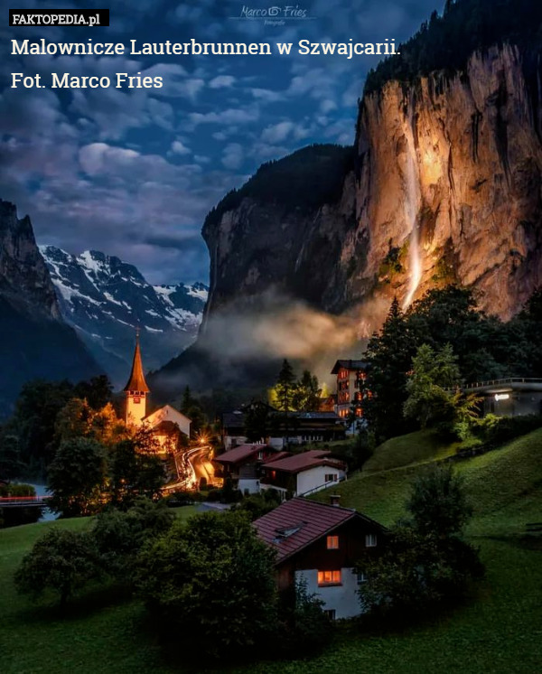 Malownicze Lauterbrunnen w Szwajcarii.
Fot. Marco Fries 