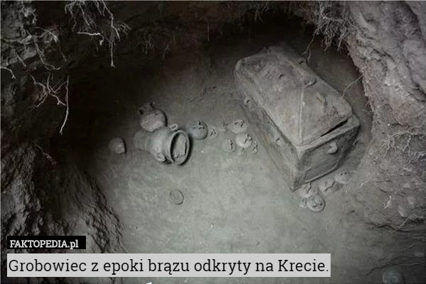 Grobowiec z epoki brązu odkryty na Krecie. 