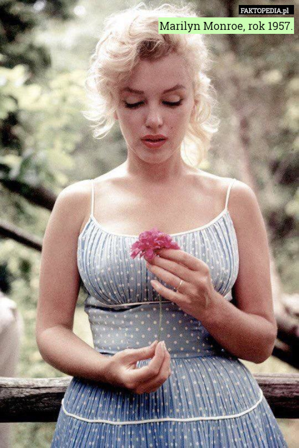 Marilyn Monroe, rok 1957. 
