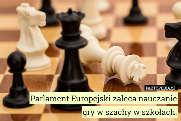 Parlament Europejski zaleca nauczanie
 gry w szachy w szkołach. 
