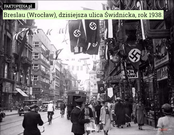 Breslau (Wrocław), dzisiejsza ulica Świdnicka, rok 1938. 