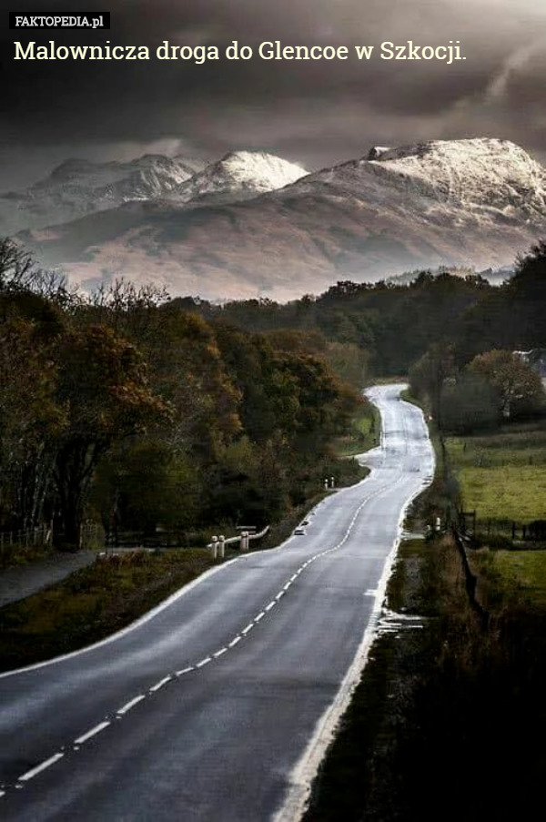 Malownicza droga do Glencoe w Szkocji. 