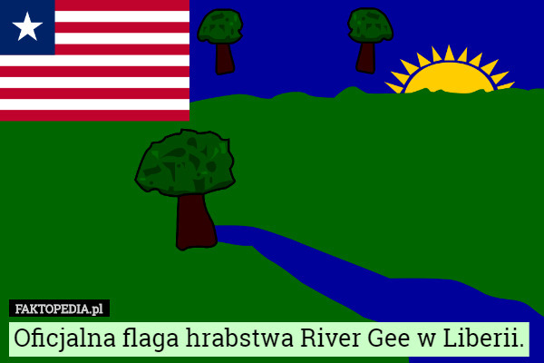 Oficjalna flaga hrabstwa River Gee w Liberii. 