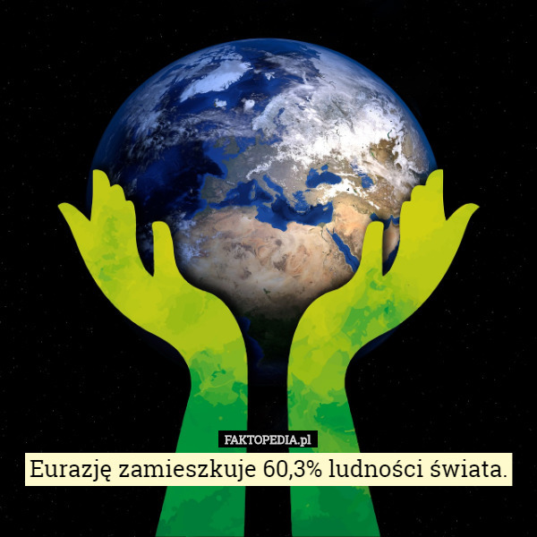 Eurazję zamieszkuje 60,3% ludności świata. 