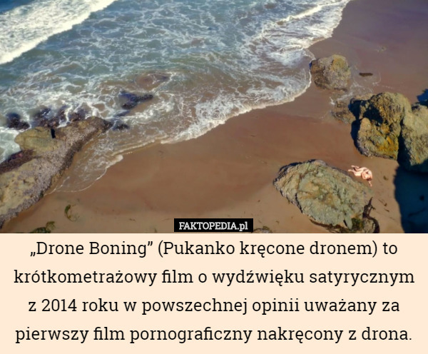 „Drone Boning” (Pukanko kręcone dronem) to krótkometrażowy film o wydźwięku satyrycznym z 2014 roku w powszechnej opinii uważany za pierwszy film pornograficzny nakręcony z drona. 